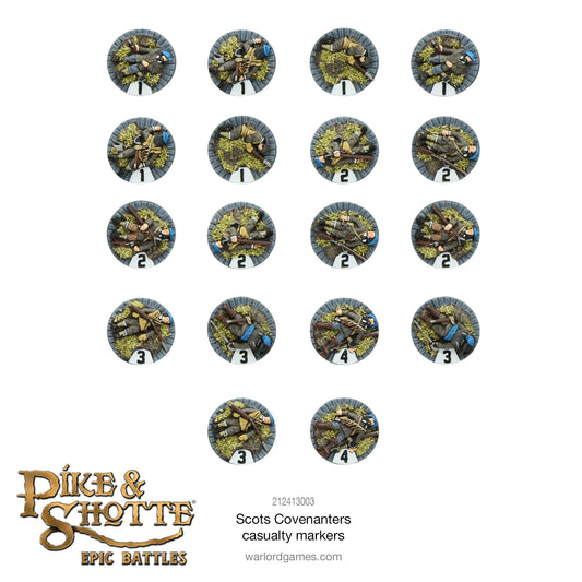 Pike & Shotte Epic Battles - Scots Covenanters Casualty Markers Pike & Shotte Epic Battles - Scots Covenanters Casualty Markers