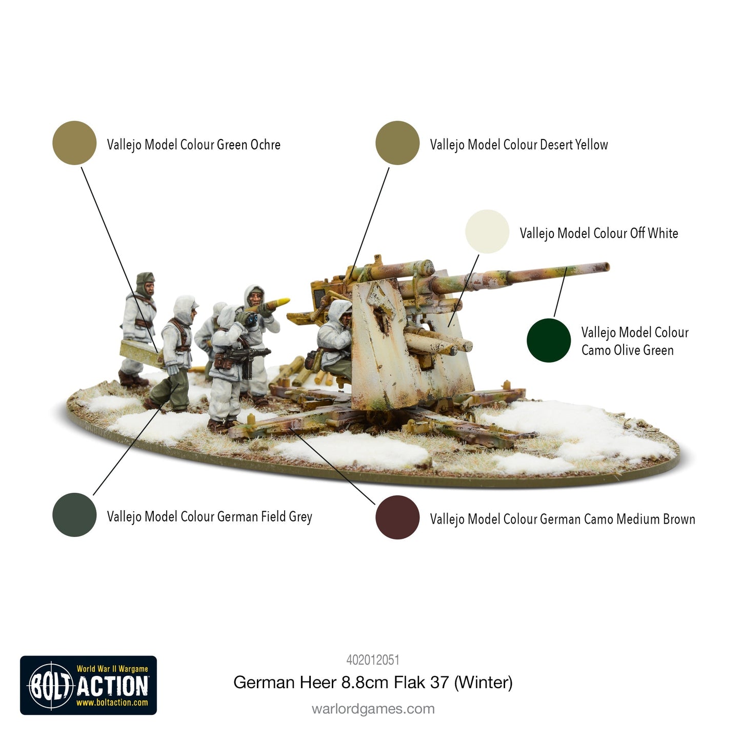 Bolt Action - Germany: German Heer 8.8cm Flak 37 (Winter)