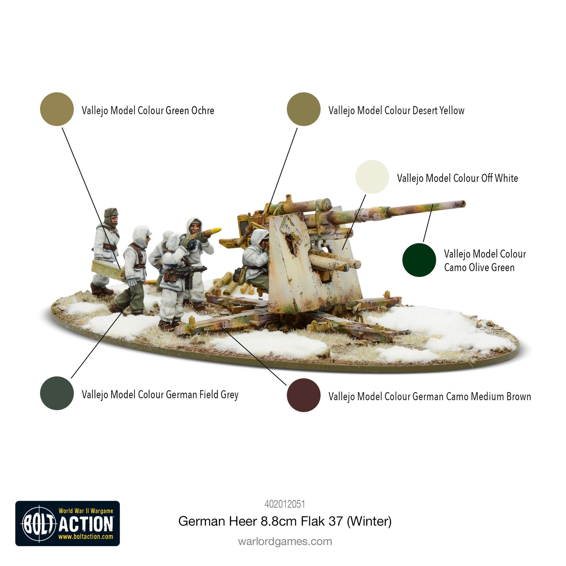 Bolt Action - Germany: German Heer 8.8cm Flak 37 (Winter) Bolt Action - Germany: German Heer 8.8cm Flak 37 (Winter)
