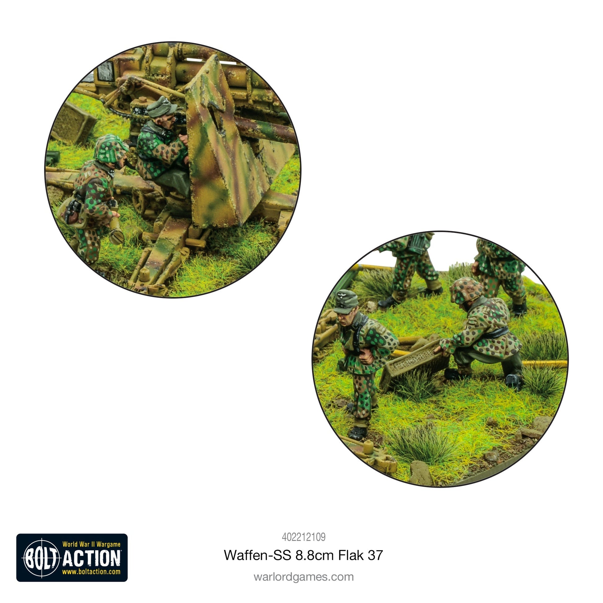Bolt Action - Germany:  Waffen-SS 8.8cm Flak 37 Bolt Action - Germany:  Waffen-SS 8.8cm Flak 37