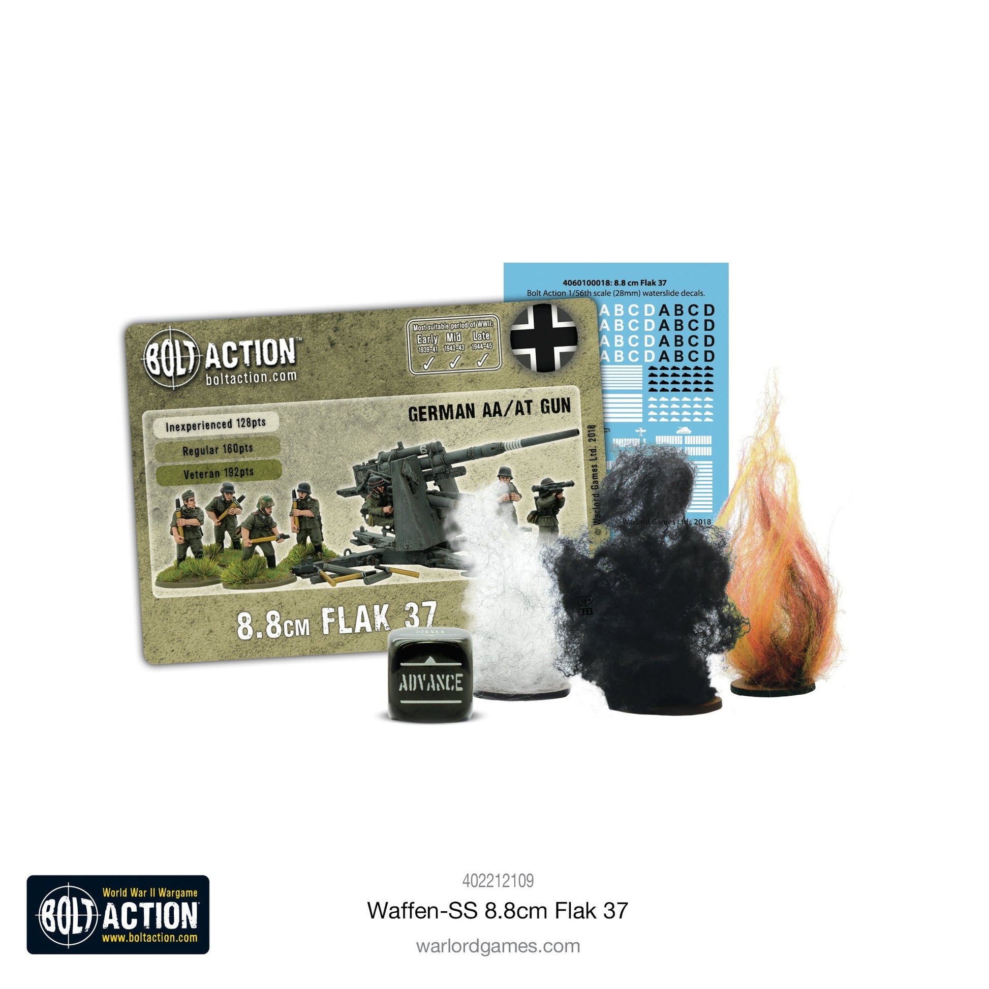 Bolt Action - Germany:  Waffen-SS 8.8cm Flak 37 Bolt Action - Germany:  Waffen-SS 8.8cm Flak 37