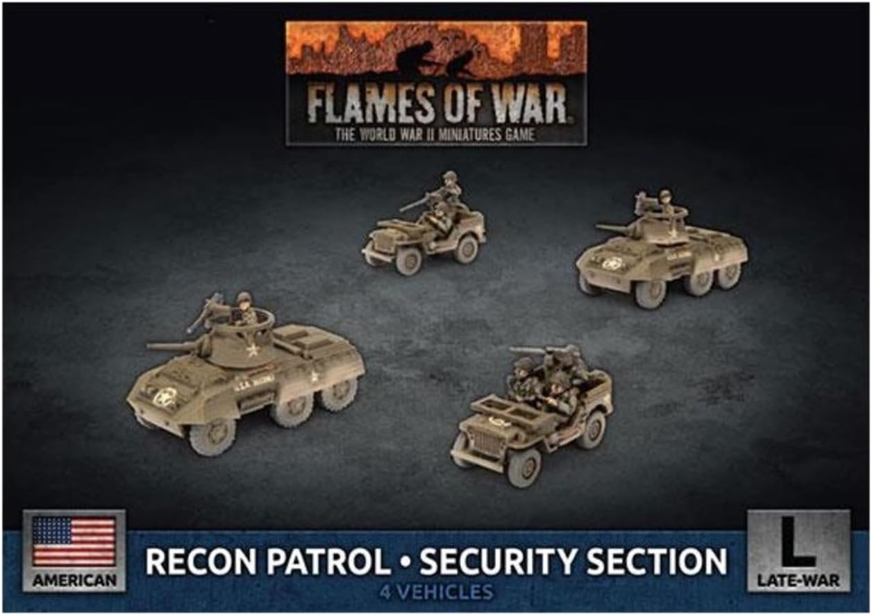 Flames of War - USA: Late War: United States: M8 Recon Platoon / Security Section Flames of War - USA: Late War: United States: M8 Recon Platoon / Security Section