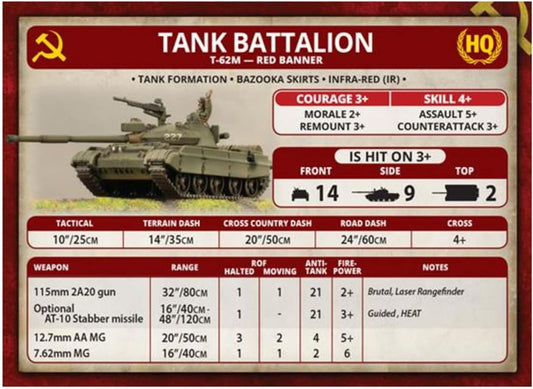Flames of War - USA: Team Yankee: Soviet: T-62M Tank Company Flames of War - USA: Team Yankee: Soviet: T-62M Tank Company