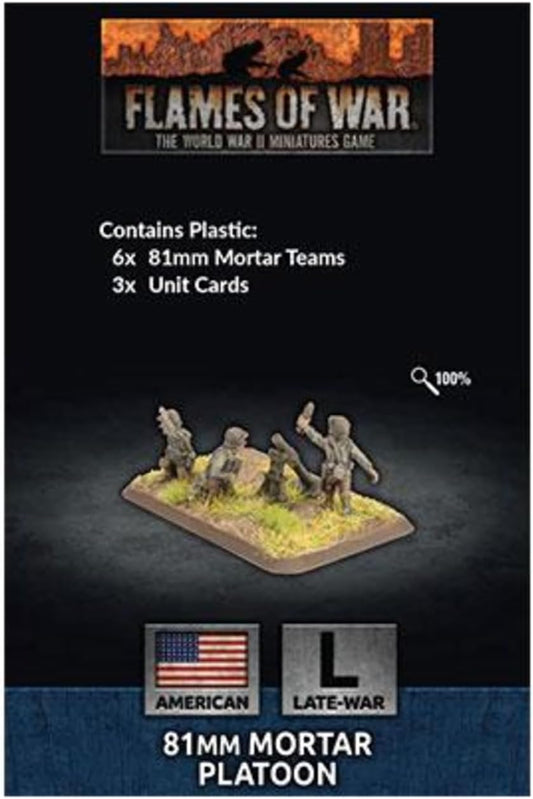 Flames of War Plastic American 6X 81mm Mortar Teams Flames of War Plastic American 6X 81mm Mortar Teams