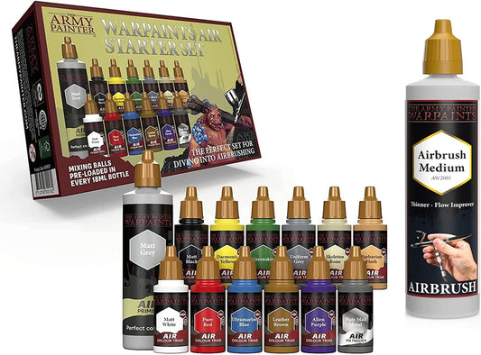 The Army Painter - Starter Airbrush Paint Set and Airbrush Thinner The Army Painter - Starter Airbrush Paint Set and Airbrush Thinner
