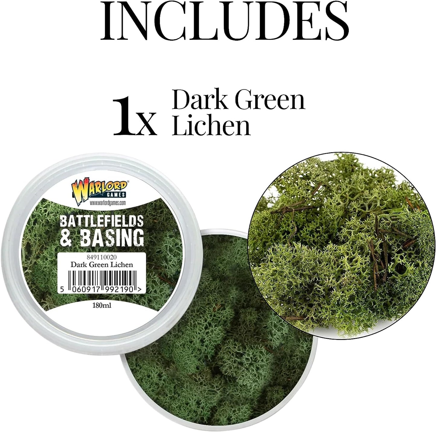 Warlord Games - Battlefields & Basing: Dark Green Lichen (180ml)
