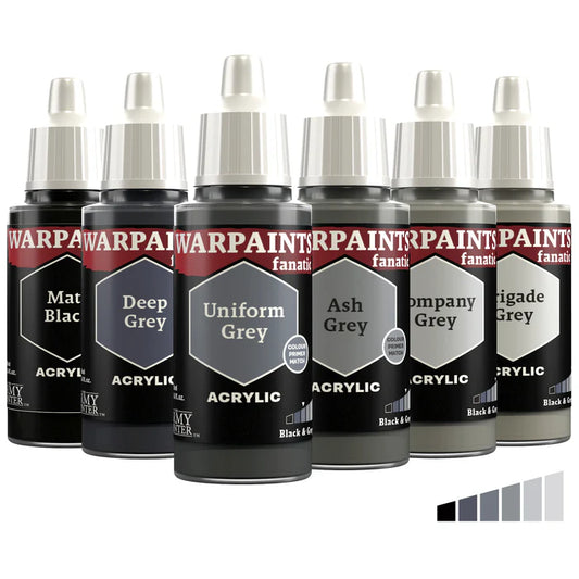 The Army Painter - Warpaints Fanatic: Black & Greys Flexible Triad The Army Painter - Warpaints Fanatic: Black & Greys Flexible Triad