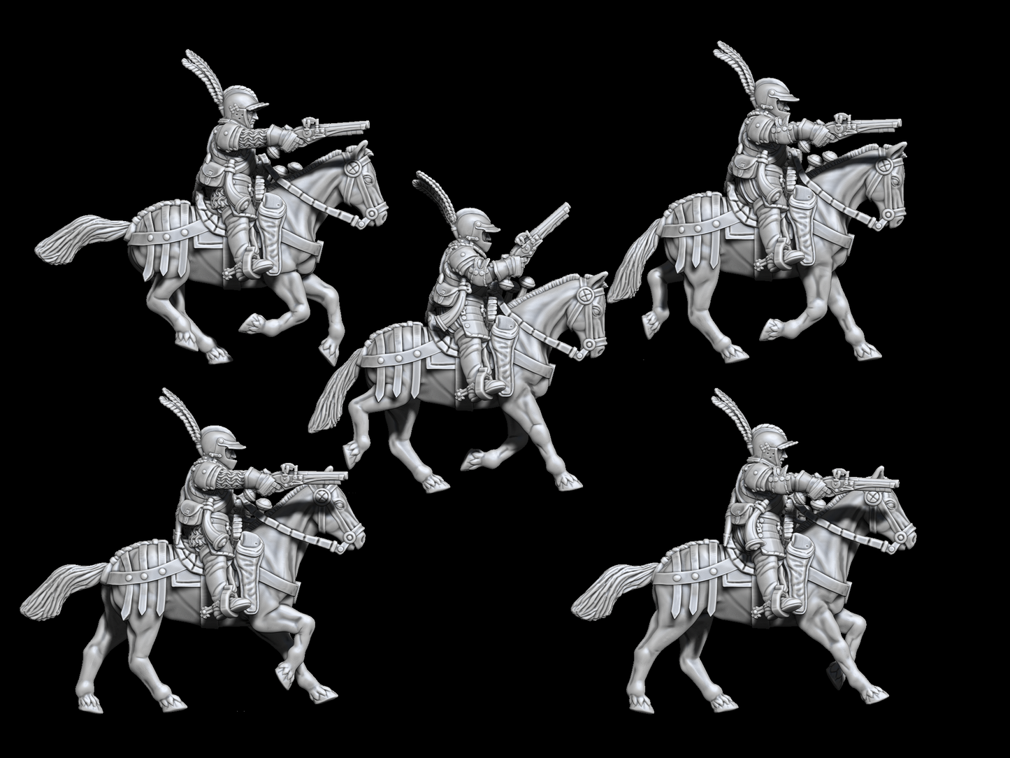German Reiters with Pistols STLs