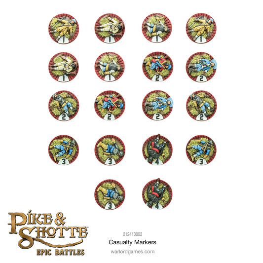 Pike & Shotte Epic Battles - Casualty Markers Pike & Shotte Epic Battles - Casualty Markers