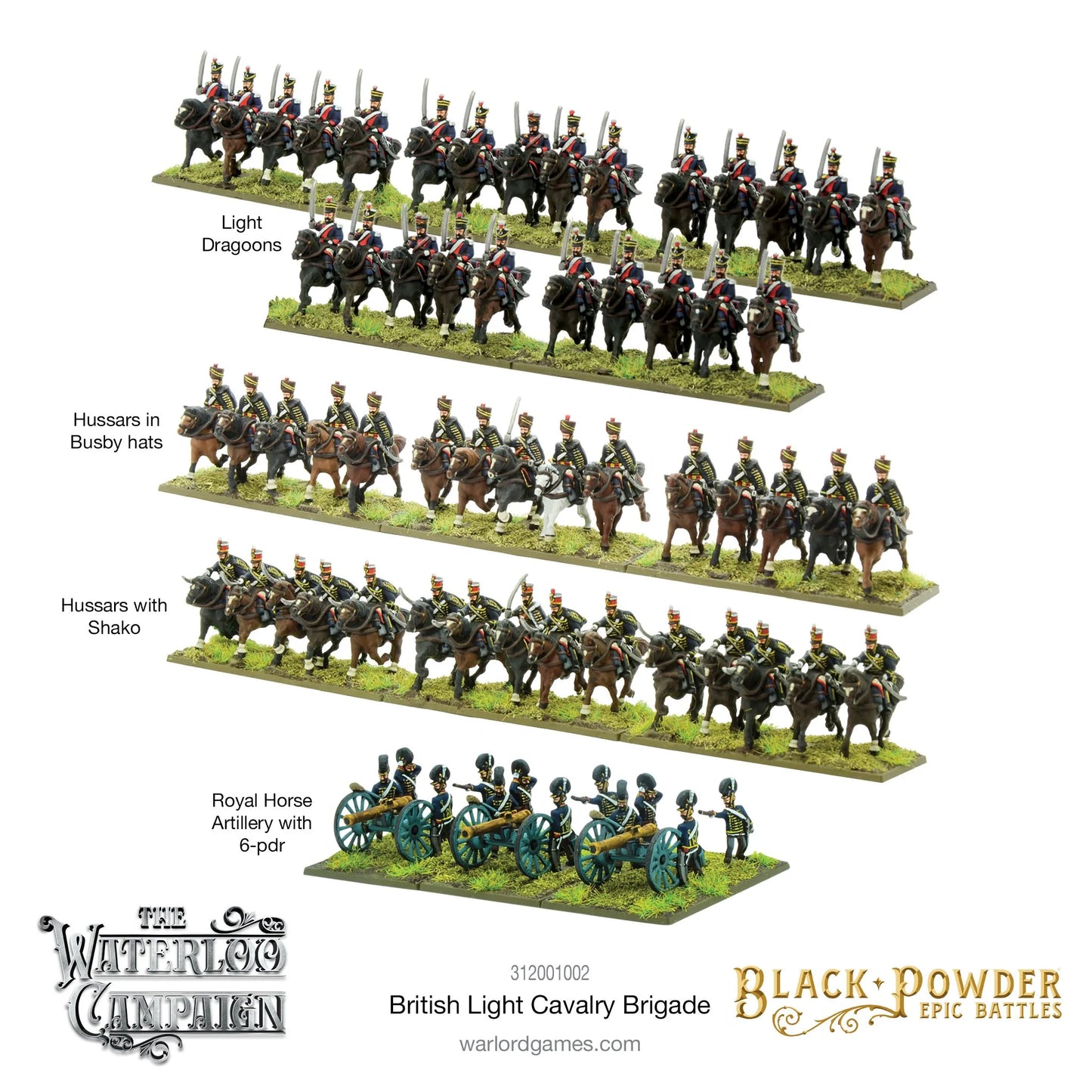 Black Powder Epic Battles - Waterloo: British Light Cavalry Brigade