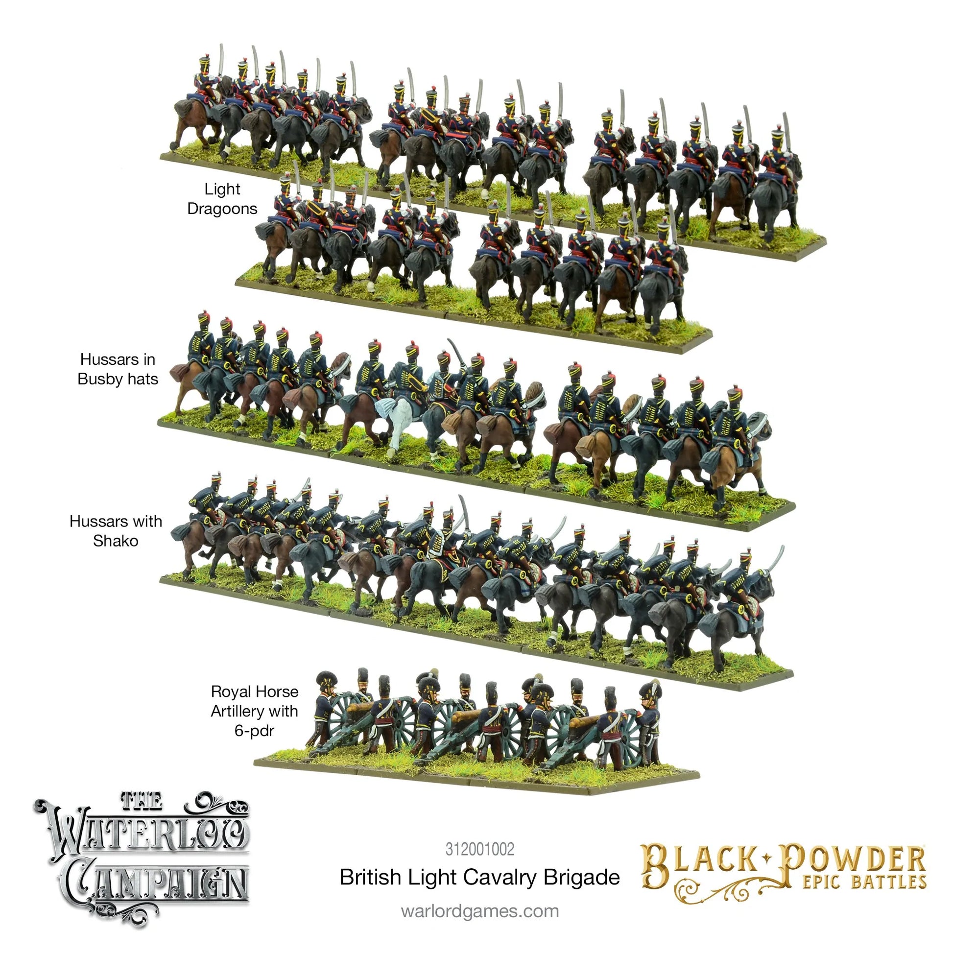 Black Powder Epic Battles - Waterloo: British Light Cavalry Brigade Black Powder Epic Battles - Waterloo: British Light Cavalry Brigade