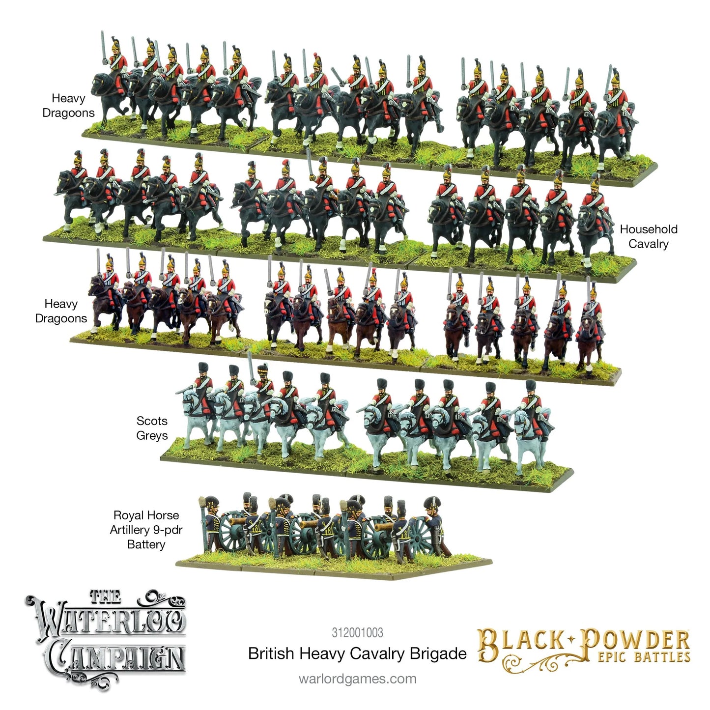 Black Powder Epic Battles - Waterloo: British Heavy Cavalry Brigade
