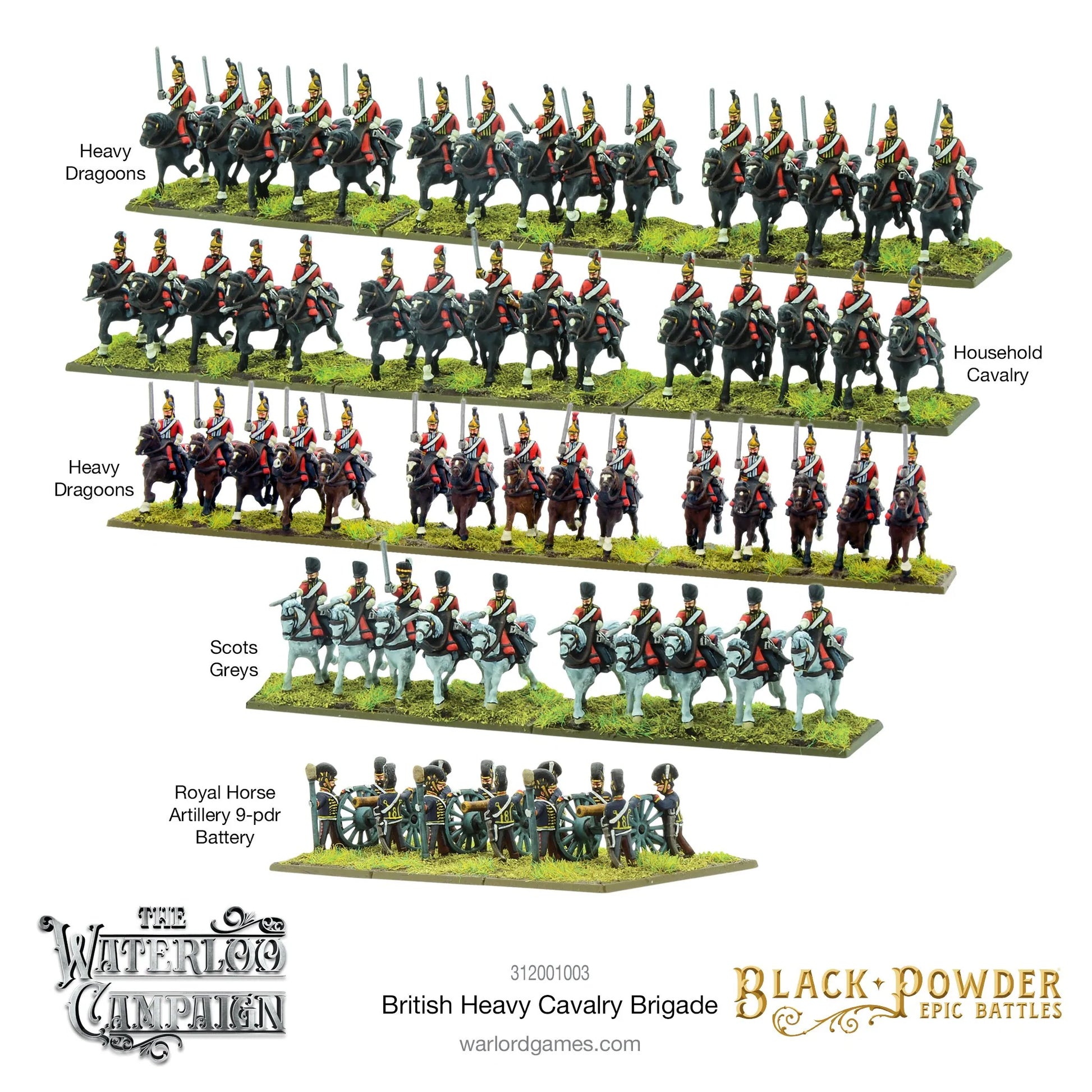 Black Powder Epic Battles - Waterloo: British Heavy Cavalry Brigade Black Powder Epic Battles - Waterloo: British Heavy Cavalry Brigade