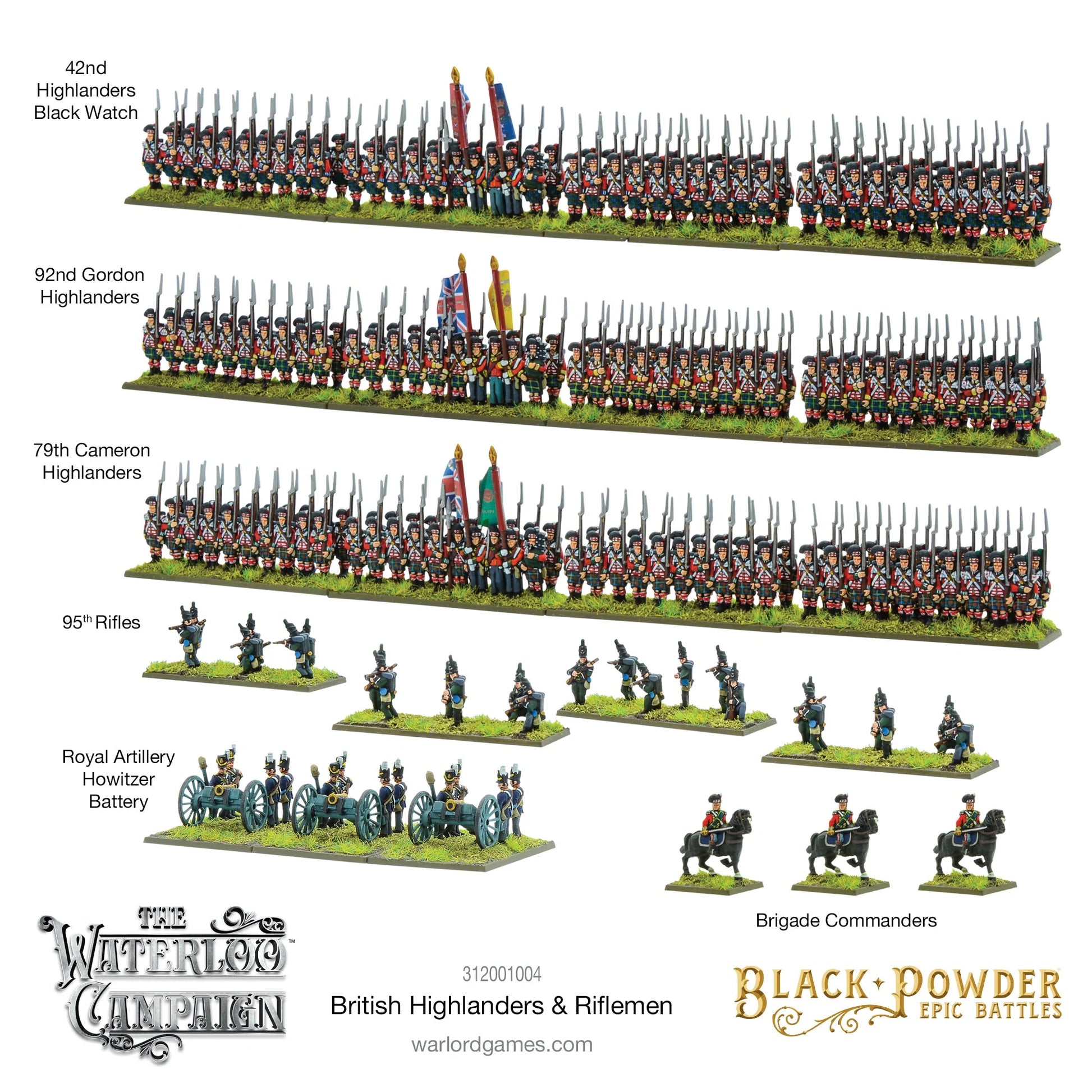 Black Powder Epic Battles - Waterloo: British Highlanders & Riflemen Black Powder Epic Battles - Waterloo: British Highlanders & Riflemen