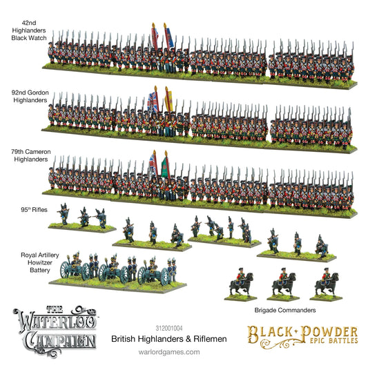 Black Powder Epic Battles - Waterloo: British Highlanders & Riflemen