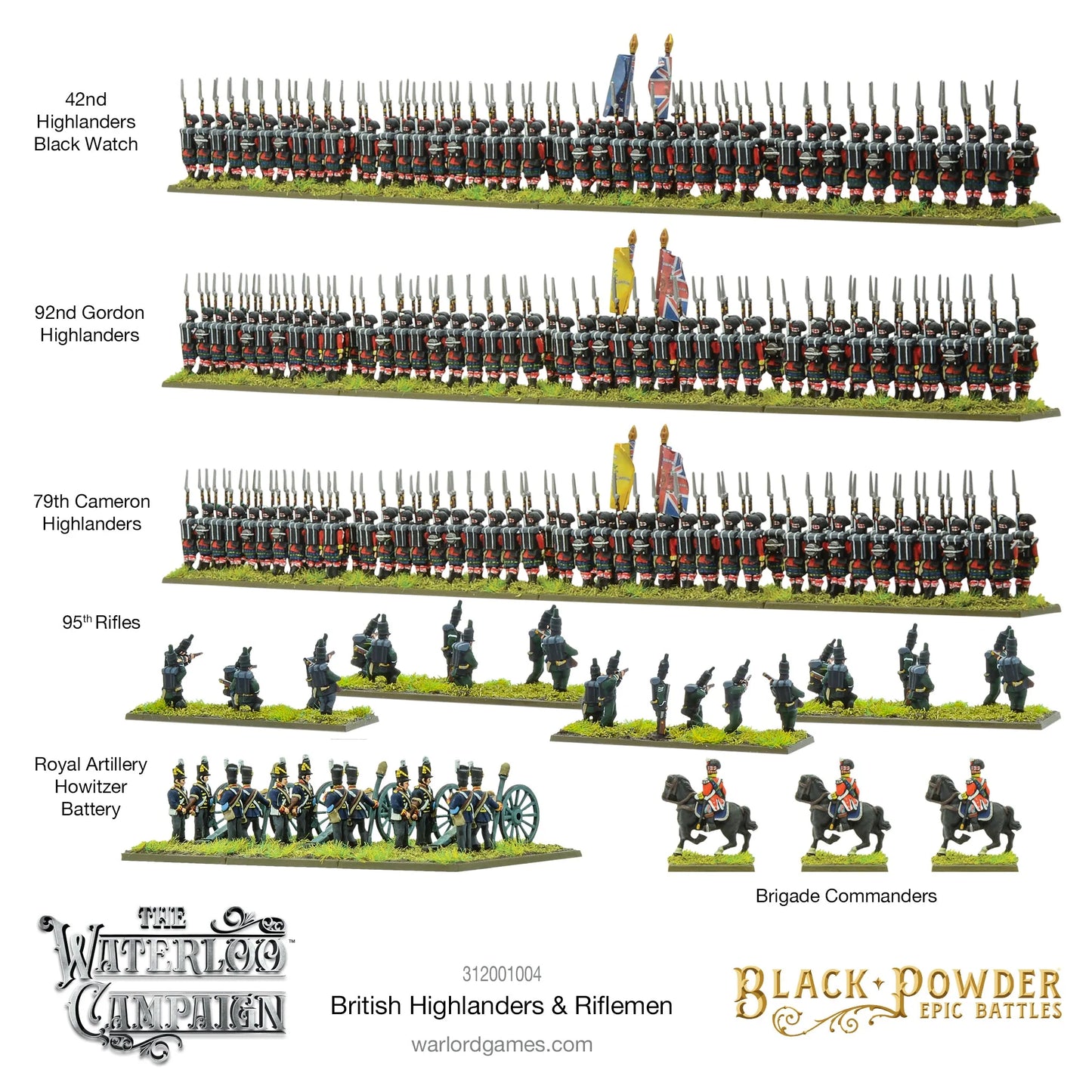 Black Powder Epic Battles - Waterloo: British Highlanders & Riflemen