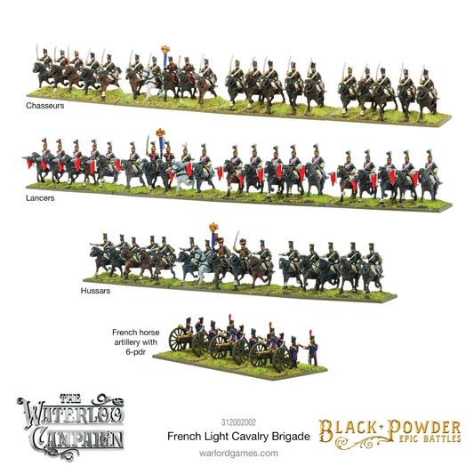 Black Powder Epic Battles - Waterloo:  French Light Cavalry Brigade Black Powder Epic Battles - Waterloo:  French Light Cavalry Brigade