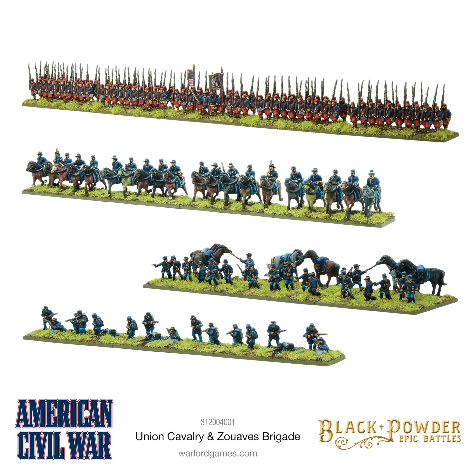 Black Powder Epic Battles - American Civil War: Union Cavalry & Zouaves Brigade Black Powder Epic Battles - American Civil War: Union Cavalry & Zouaves Brigade