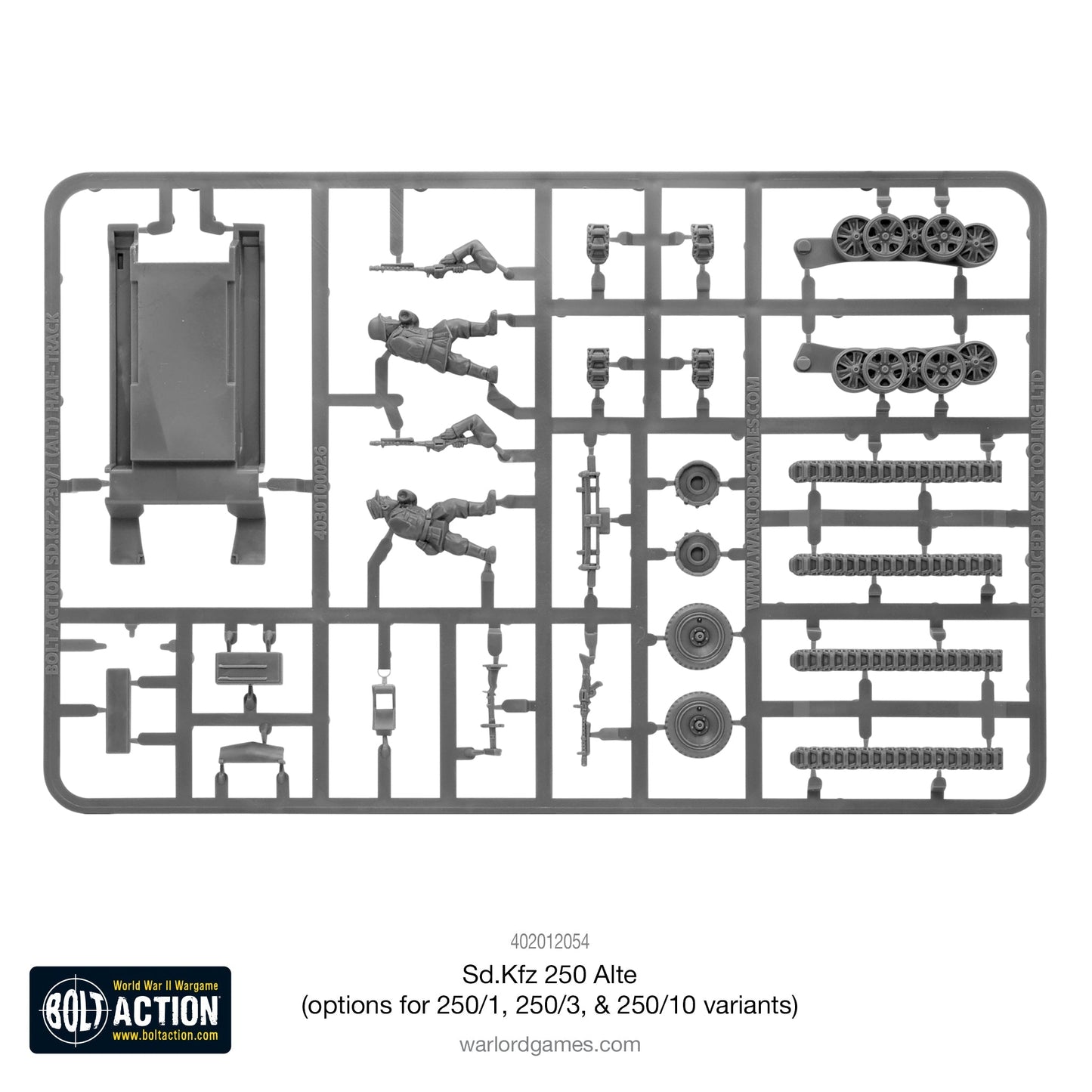Bolt Action - Germany: Sd.Kfz 250 (Alte) half-track (options to make 250/1, 250/3 or 250/10 variants)