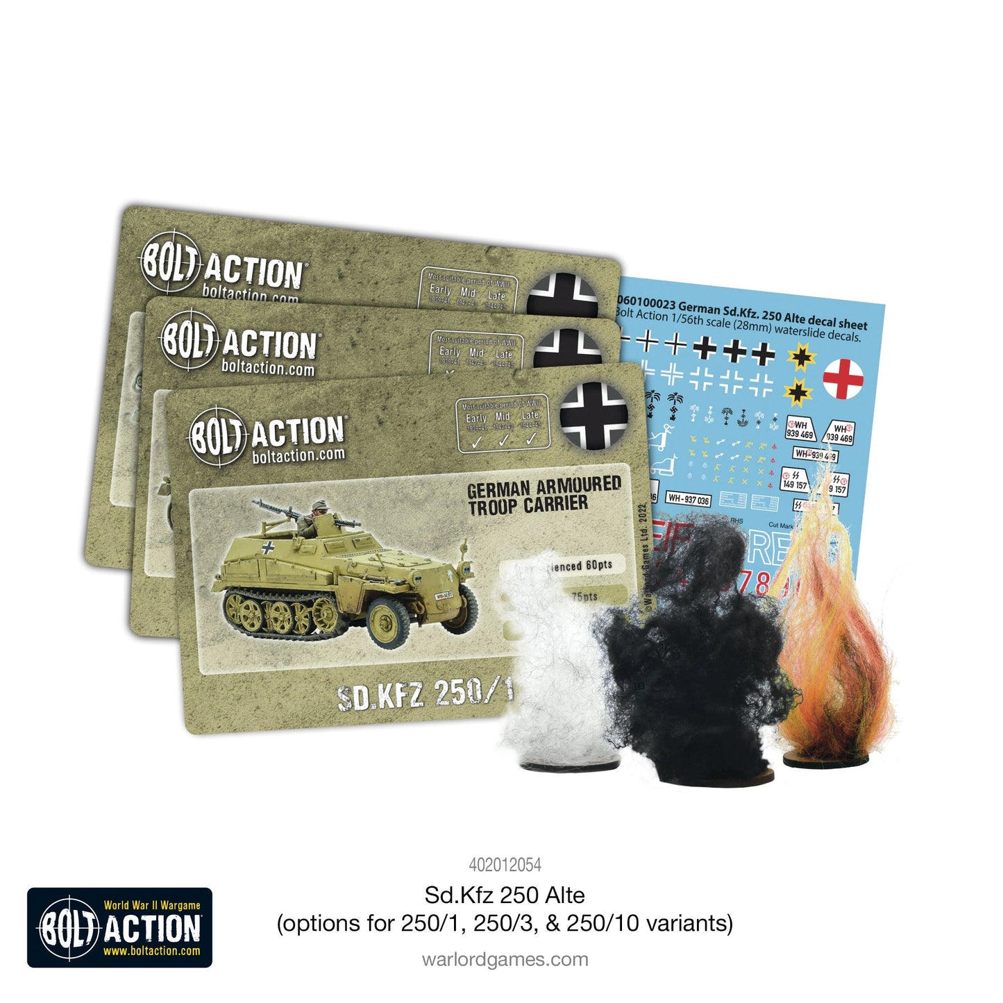Bolt Action - Germany: Sd.Kfz 250 (Alte) half-track (options to make 250/1, 250/3 or 250/10 variants)