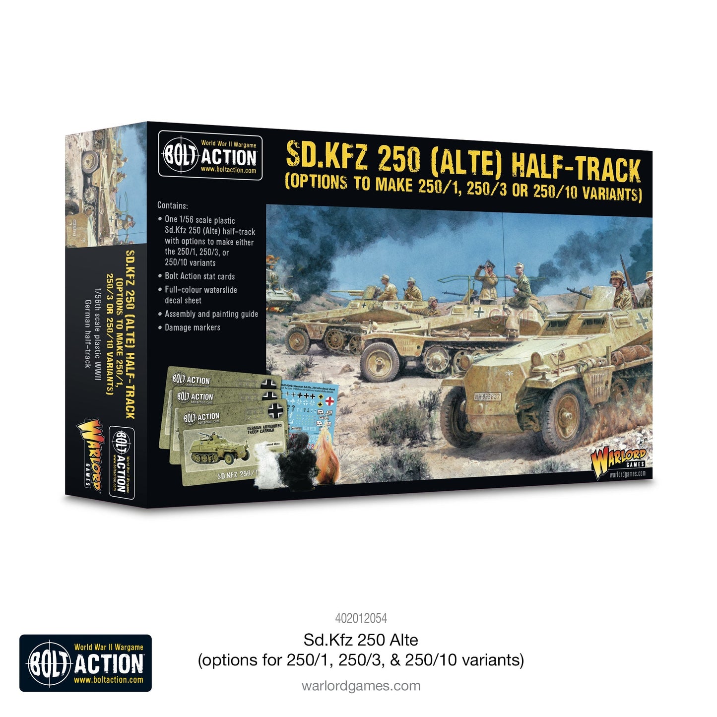 Bolt Action - Germany: Sd.Kfz 250 (Alte) half-track (options to make 250/1, 250/3 or 250/10 variants)