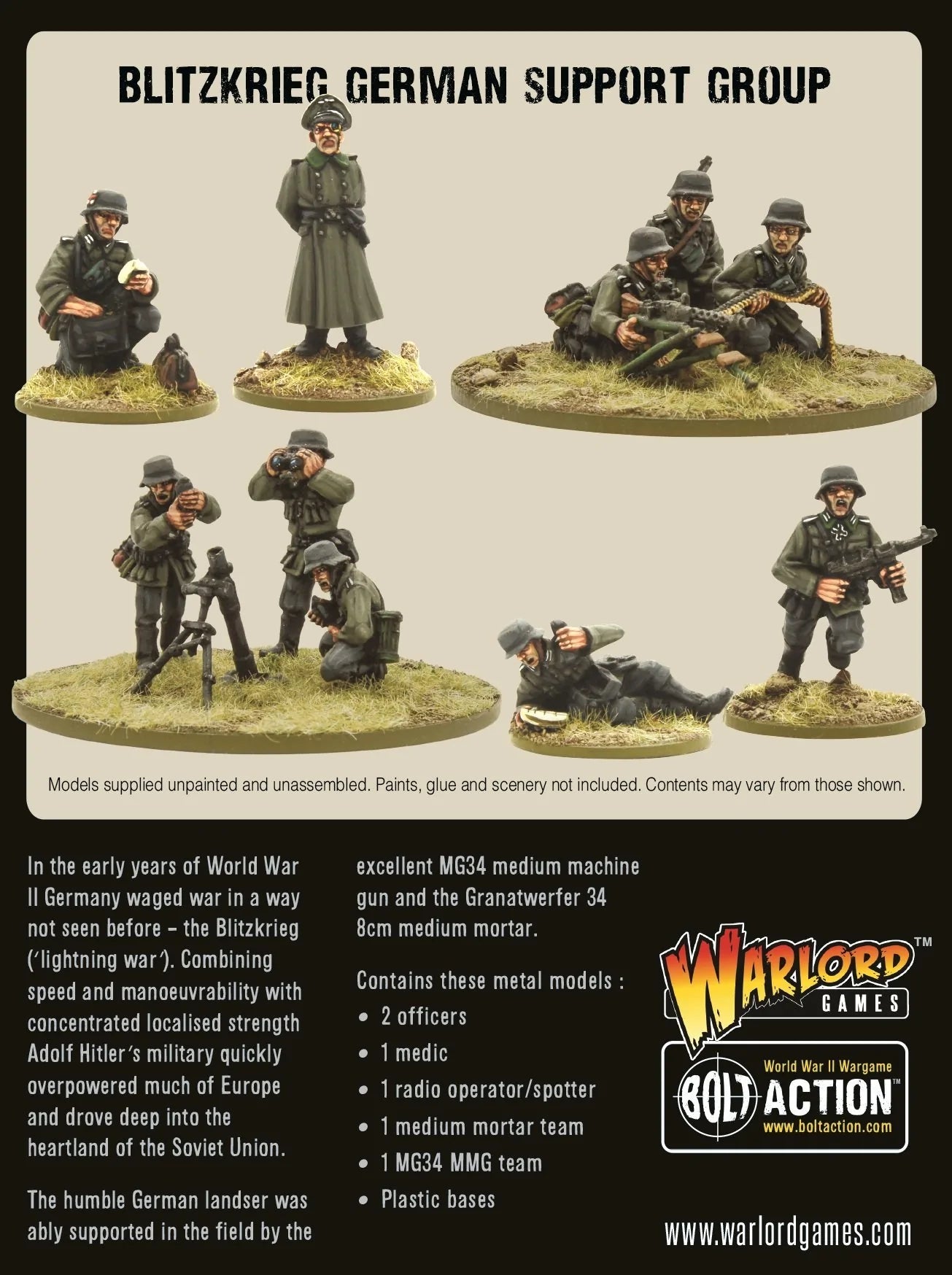 Bolt Action - Germany: Blitzkrieg German Support Group