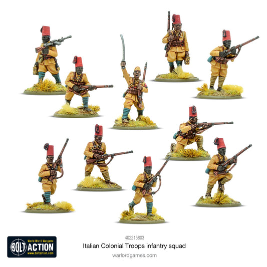 Bolt Action - Italy: Italian Colonial Troops Infantry Squad Bolt Action - Italy: Italian Colonial Troops Infantry Squad