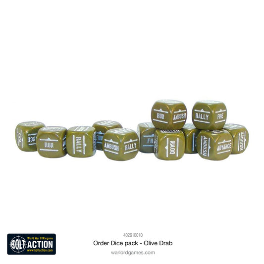Bolt Action: Orders Dice Pack - Olive Drab Bolt Action: Orders Dice Pack - Olive Drab