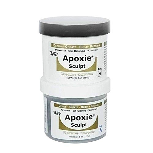 Apoxie Sculpt - 2 Part Modeling Compound (A & B) - 1 Pound, Natural Apoxie Sculpt - 2 Part Modeling Compound (A & B) - 1 Pound, Natural