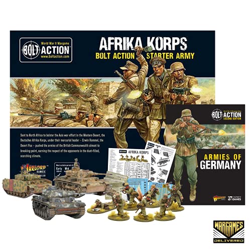 Bolt Action - Germany: Afrika Korps Starter Set + Digital Guide: Armies of Germany 2nd Edition Bolt Action - Germany: Afrika Korps Starter Set + Digital Guide: Armies of Germany 2nd Edition