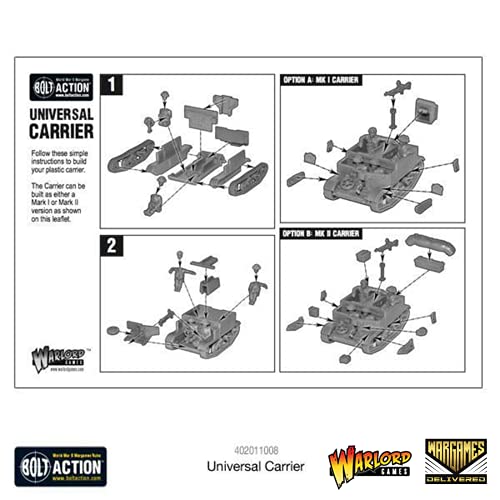 Bolt Action - Tank War: Universal Carrier British Tank + Digital Guide Bolt Action - Tank War: Universal Carrier British Tank + Digital Guide