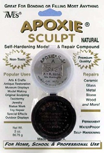Apoxie Sculpt - 2 Part Modeling Compound (A & B) - 1/4 Pound, Natural Apoxie Sculpt - 2 Part Modeling Compound (A & B) - 1/4 Pound, Natural