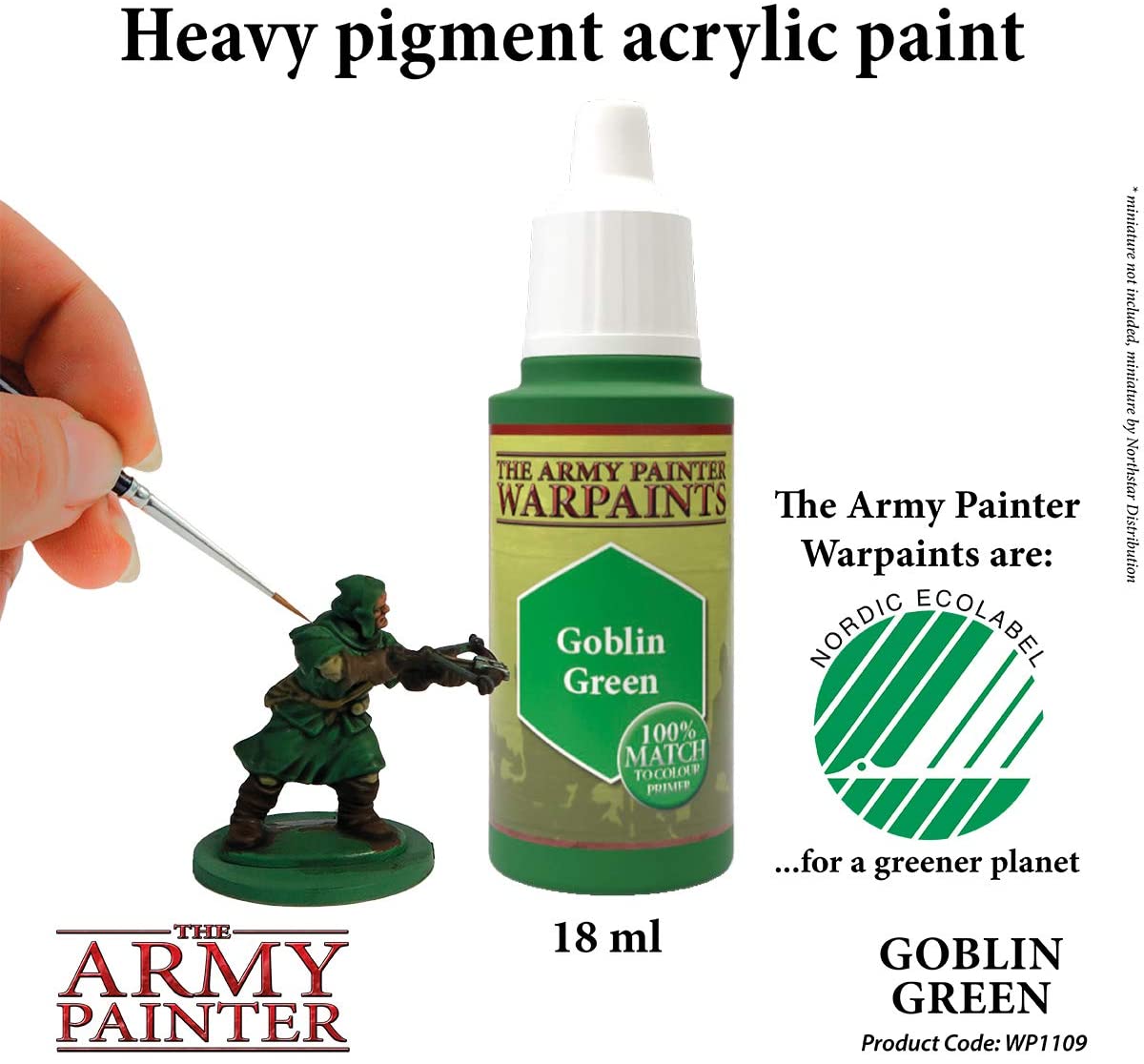 The Army Painter - Warpaints: Goblin Green (18ml/0.6oz)