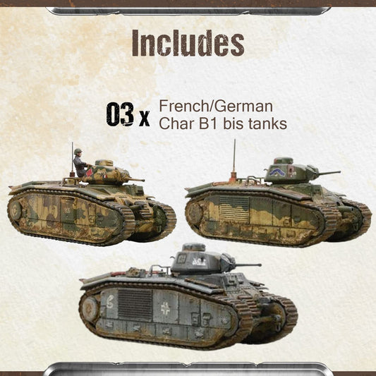 Bolt Action - Tank War: Char B1 bis Platoon Bolt Action - Tank War: Char B1 bis Platoon