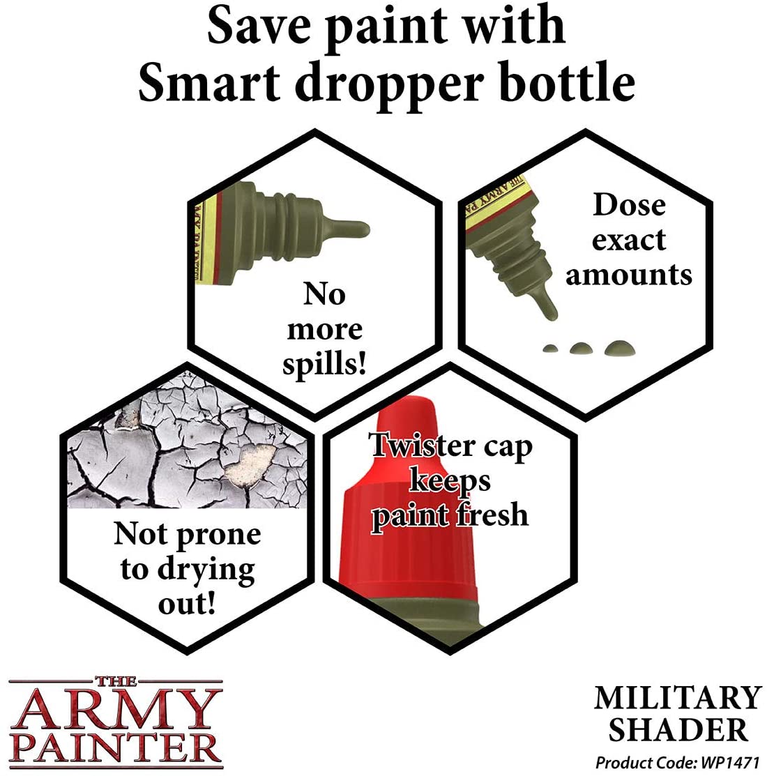 The Army Painter - Quickshade Washes: Military Shader (18ml/0.6oz)