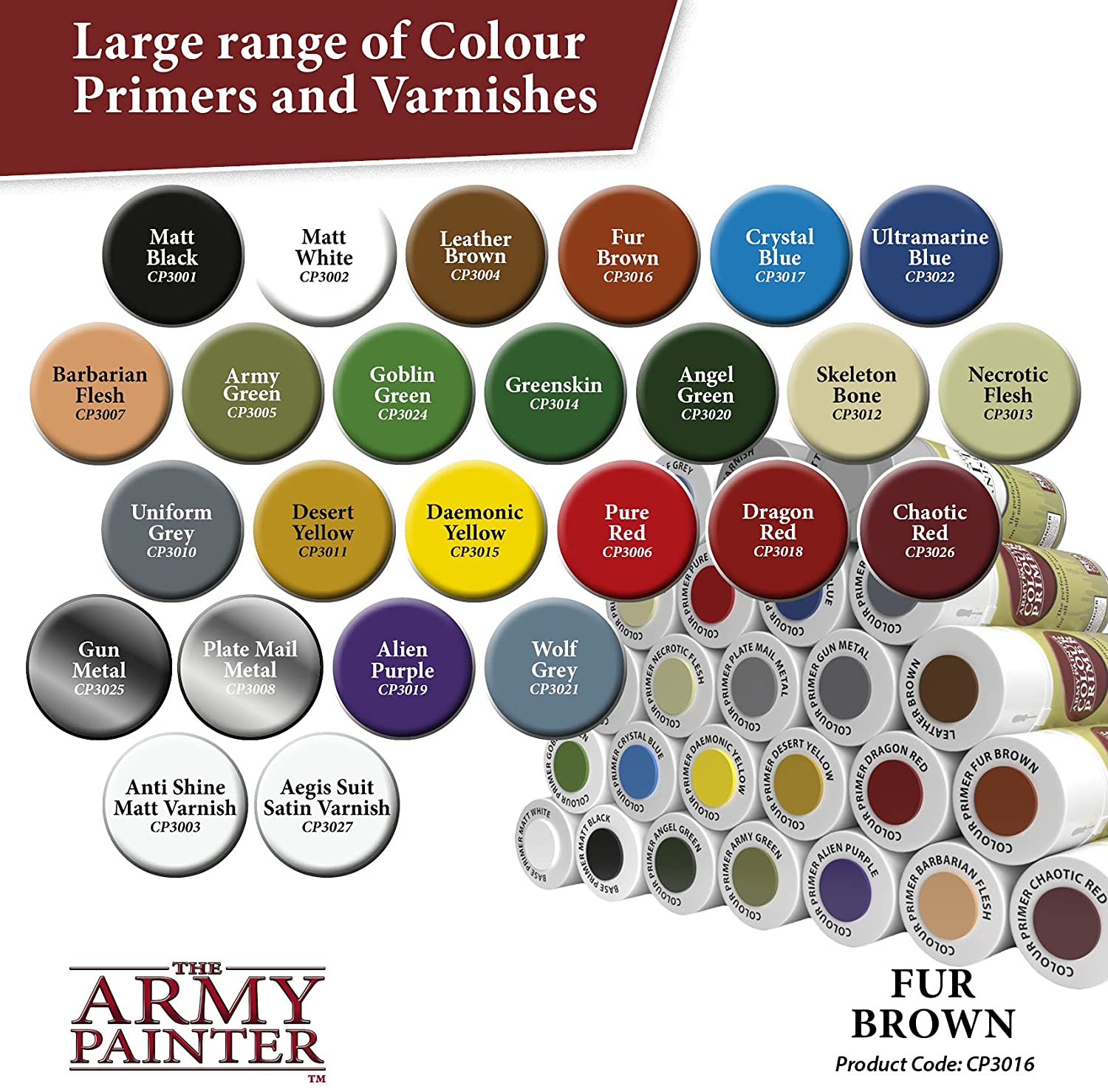 The Army Painter - Colour Primer: Spray Paint 400ml - All Greens The Army Painter - Colour Primer: Spray Paint 400ml - All Greens