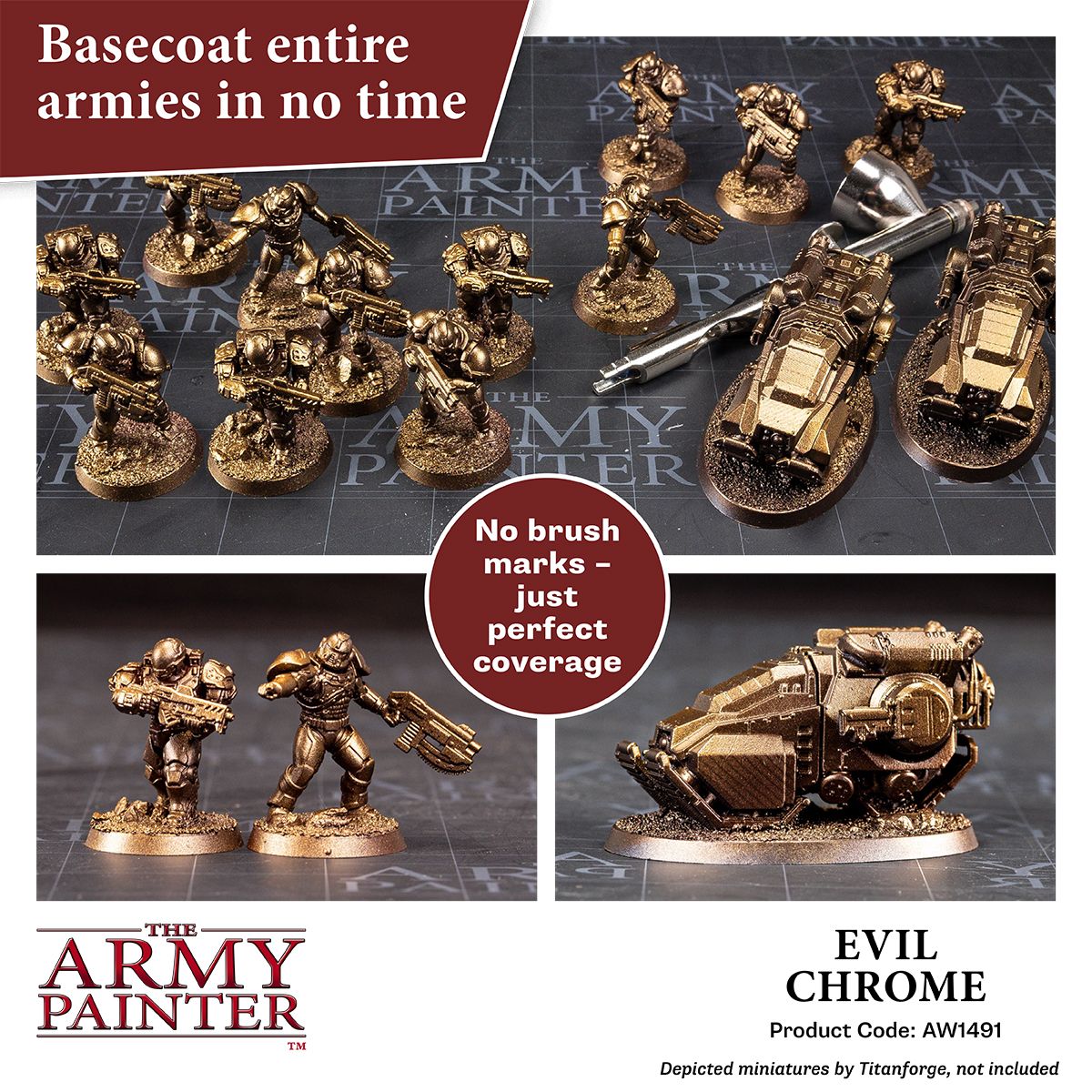 The Army Painter - Warpaints Air Metallics: Evil Chrome (18ml/0.6oz)