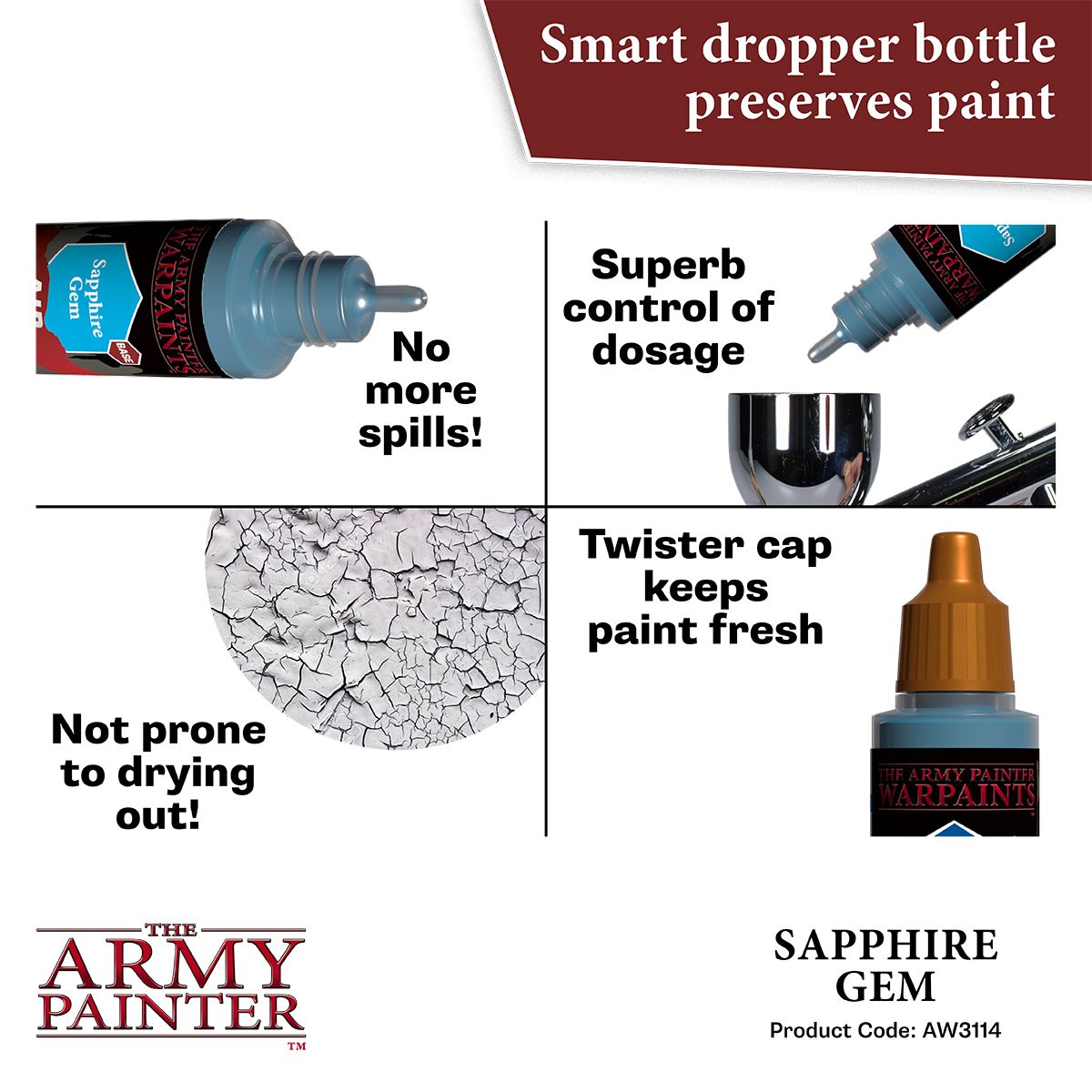 The Army Painter - Warpaints Air: Sapphire Gem (18ml/0.6oz)