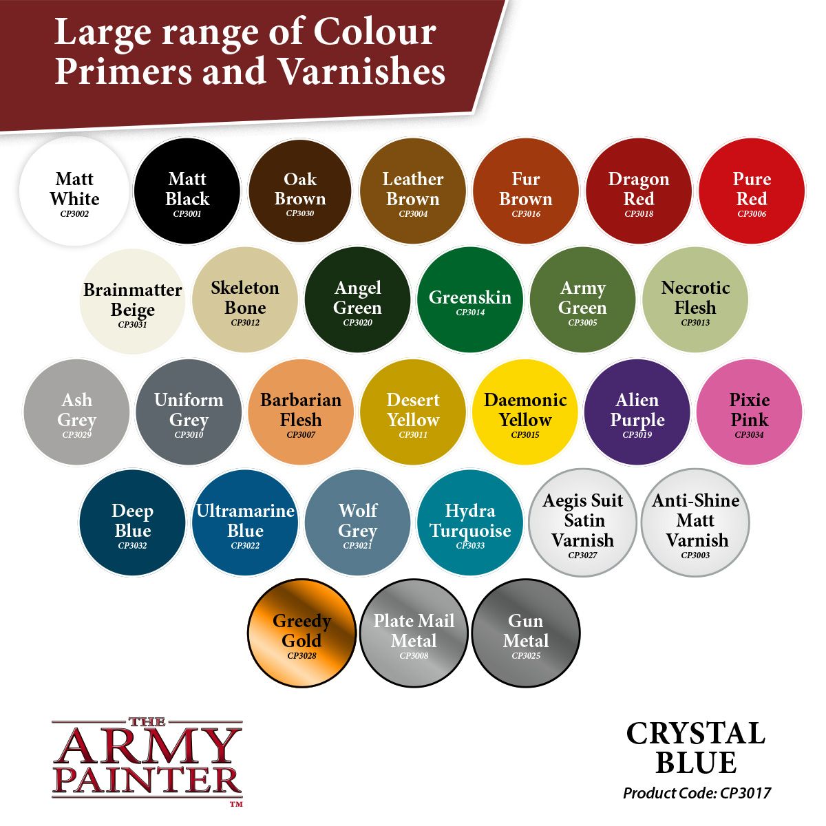 The Army Painter - Colour Primer: Crystal Blue (400ml/13.5oz) The Army Painter - Colour Primer: Crystal Blue (400ml/13.5oz)