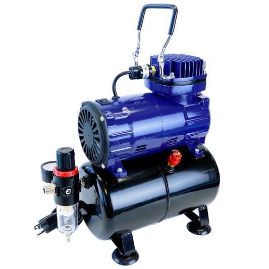 D3000R 1/5 HP Oil Less Piston Compressor W/Tank & Regulator D3000R 1/5 HP Oil Less Piston Compressor W/Tank & Regulator