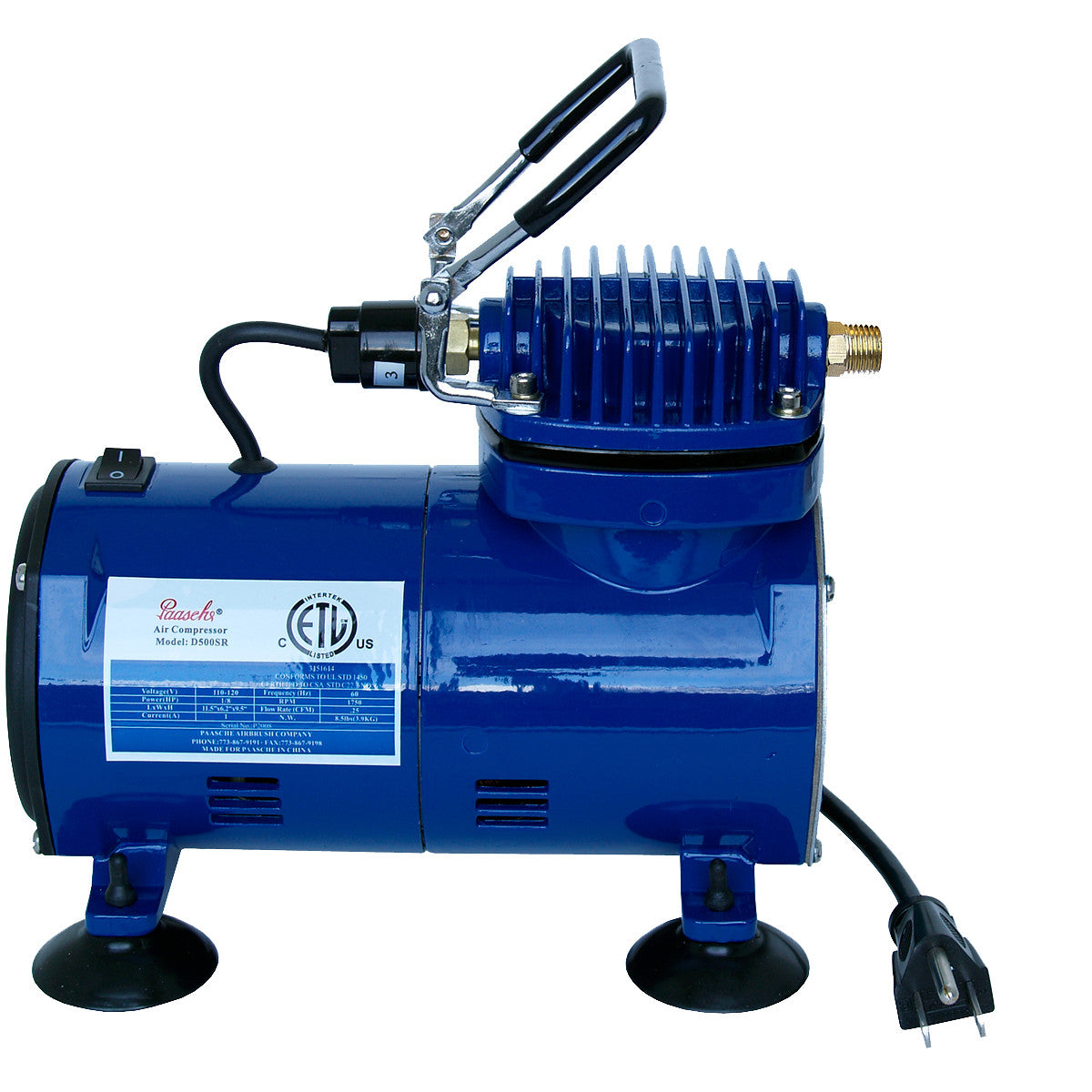 D500 1/5 H.P. Oilless Piston Compressor W/ Auto Shutoff