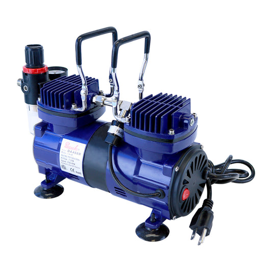 DA400R Dual Head 1/4 H.P. Oil Less Compressor W/ Auto Shutoff DA400R Dual Head 1/4 H.P. Oil Less Compressor W/ Auto Shutoff