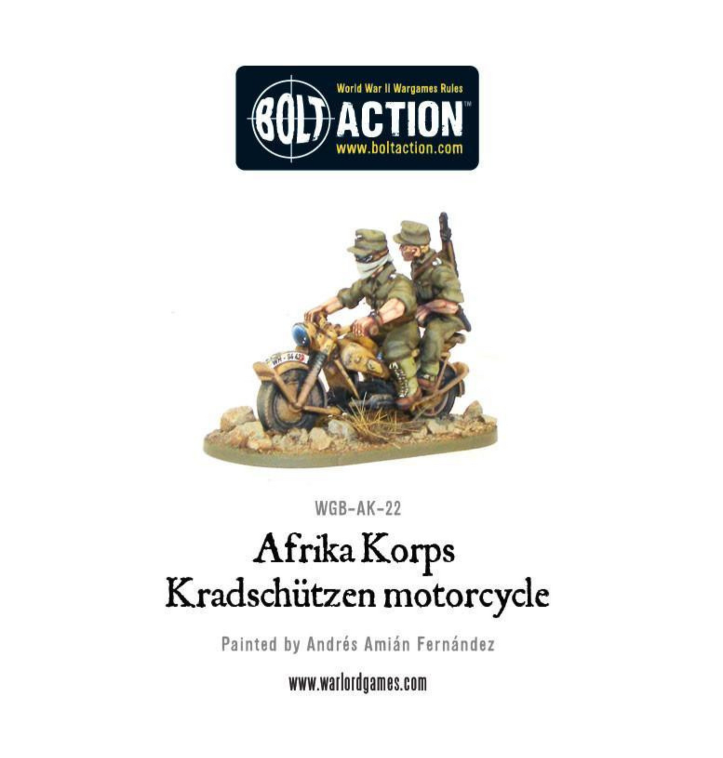 Bolt Action - Germany: Afrika Korps Kradschutzen Motorcycle