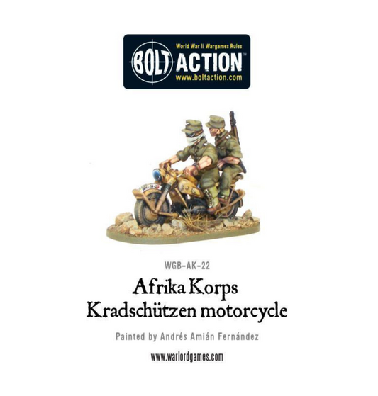 Bolt Action -  Germany: Afrika Korps Kradschutzen Motorcycle