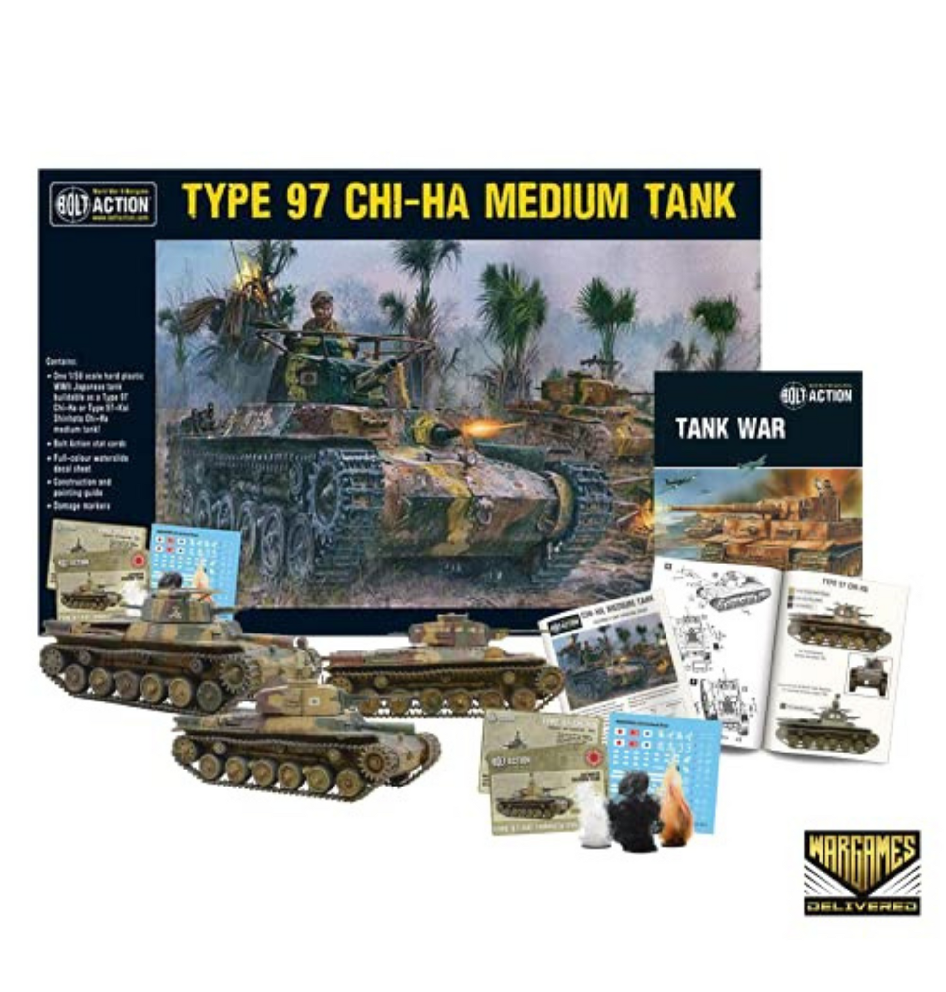 Bolt Action - Tank War: Type 97 Chi-Ha Medium Tank + Digital Guide Bolt Action - Tank War: Type 97 Chi-Ha Medium Tank + Digital Guide