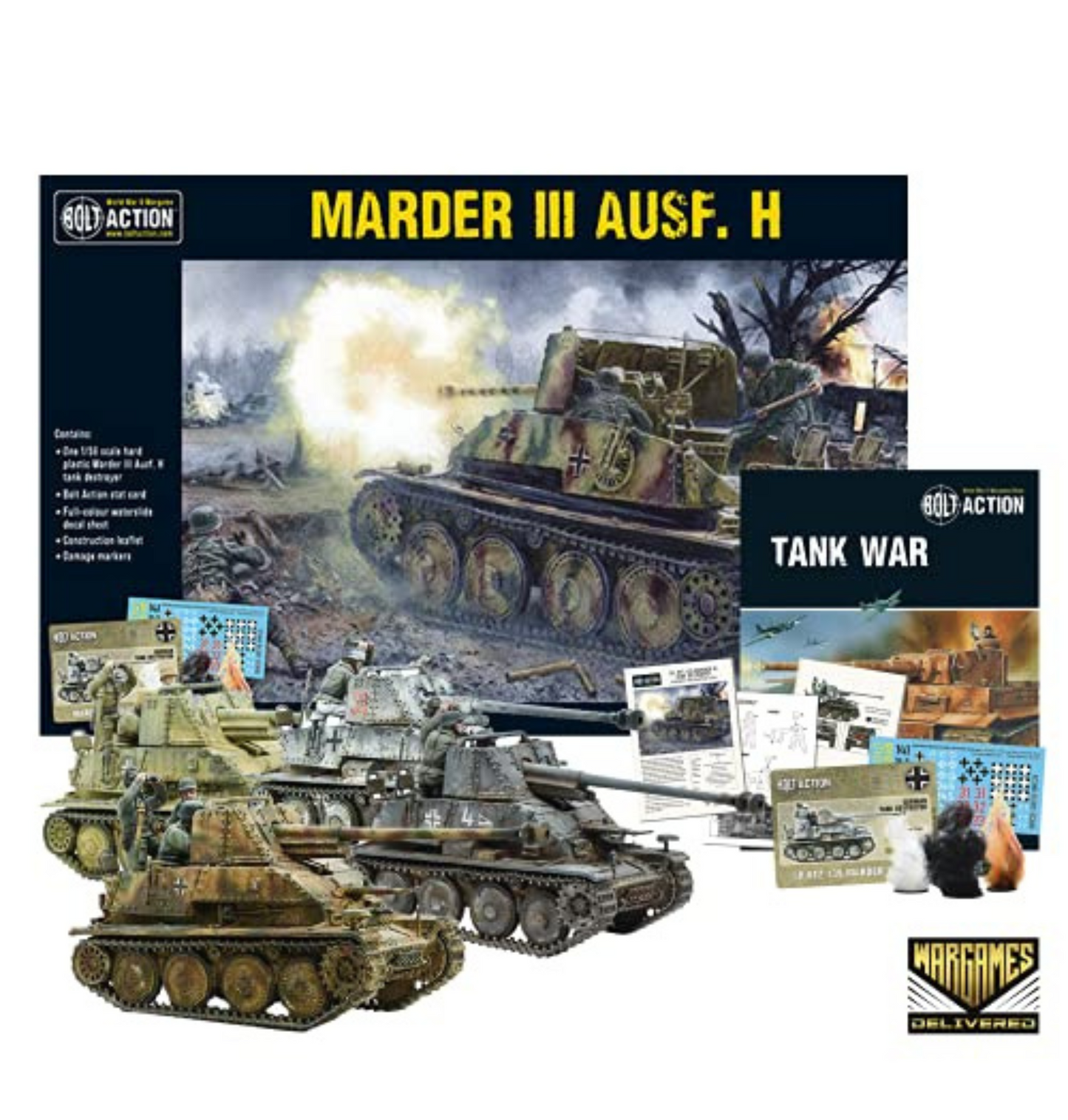 Bolt Action - Tank War: Marder III Ausf H German Tank + Digital Guide