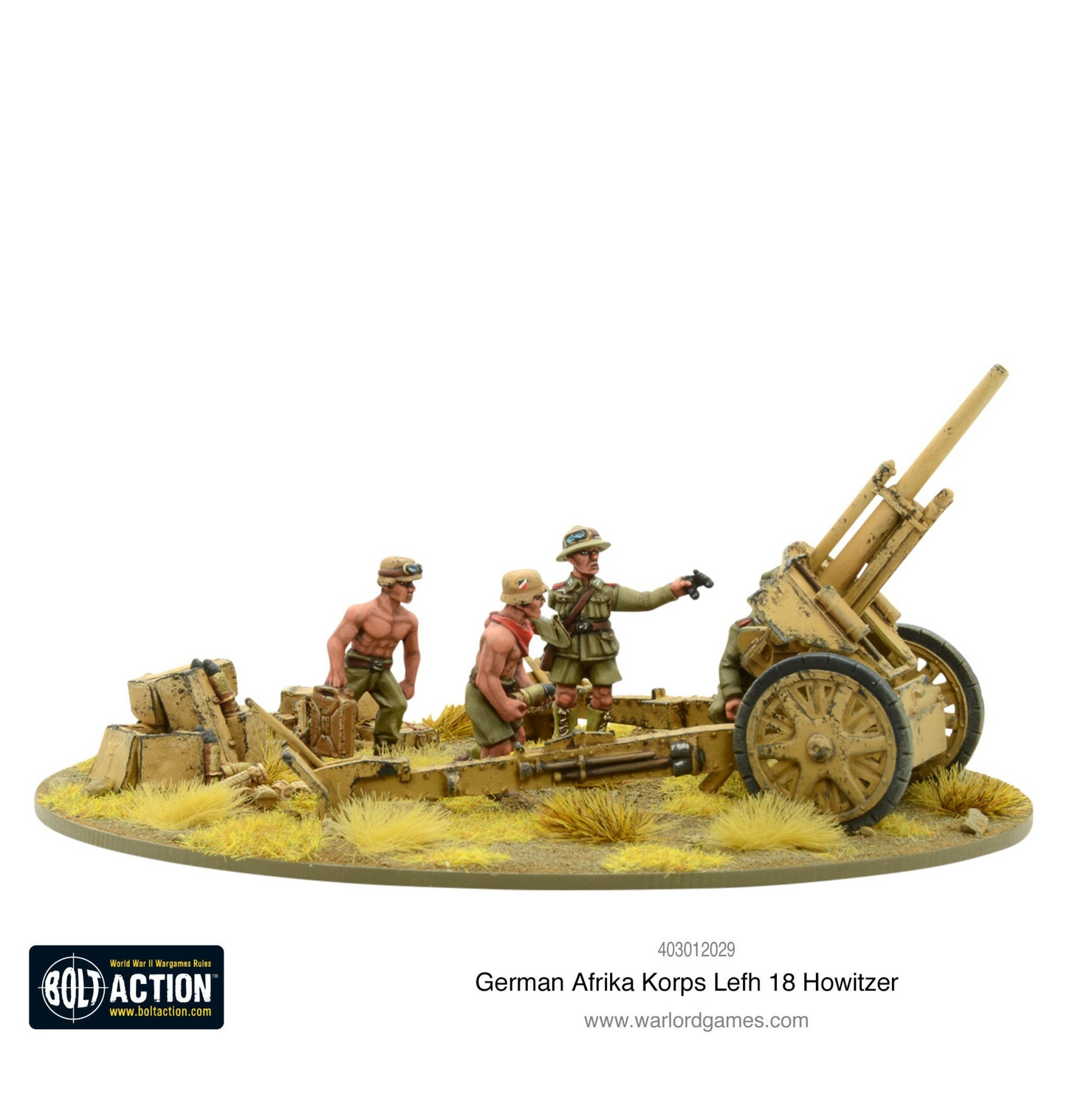 Bolt Action - Germany: Afrika Korps LeFH 18 10.5cm Medium Artillery
