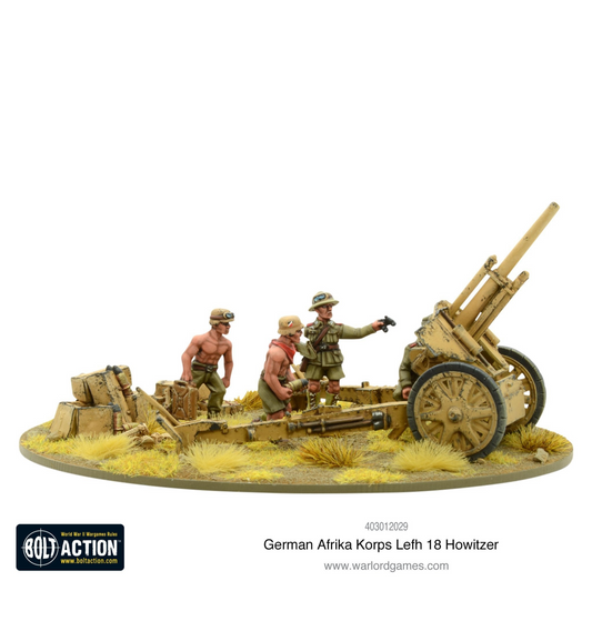 Bolt Action - Germany: Afrika Korps LeFH 18 10.5cm Medium Artillery Bolt Action - Germany: Afrika Korps LeFH 18 10.5cm Medium Artillery
