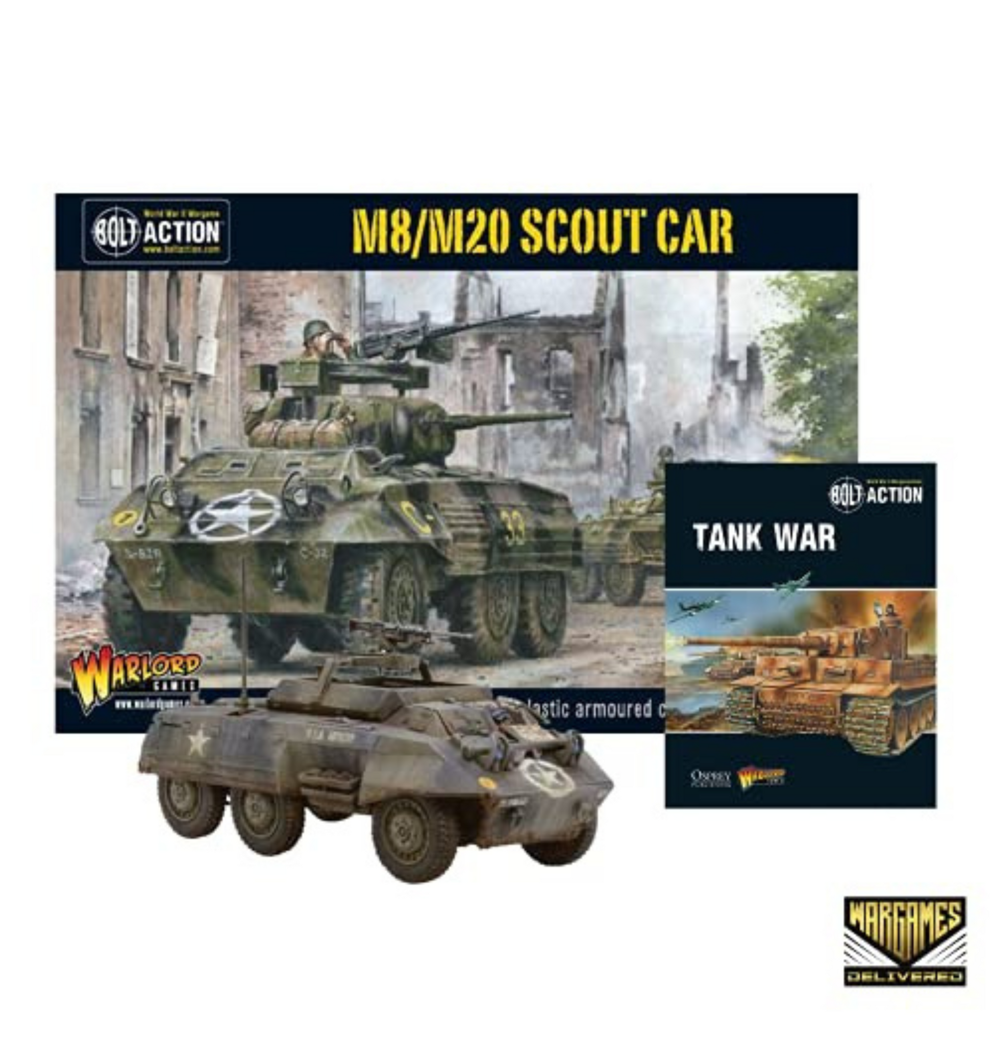 Bolt Action - Tank War: M8/M20 Greyhound Scout Car + Digital Guide Bolt Action - Tank War: M8/M20 Greyhound Scout Car + Digital Guide