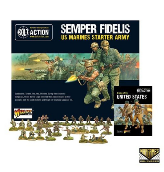 Bolt Action - USA: Semper Fidelis US Marines Starter Set + Digital Guide: Armies of the United States Bolt Action - USA: Semper Fidelis US Marines Starter Set + Digital Guide: Armies of the United States